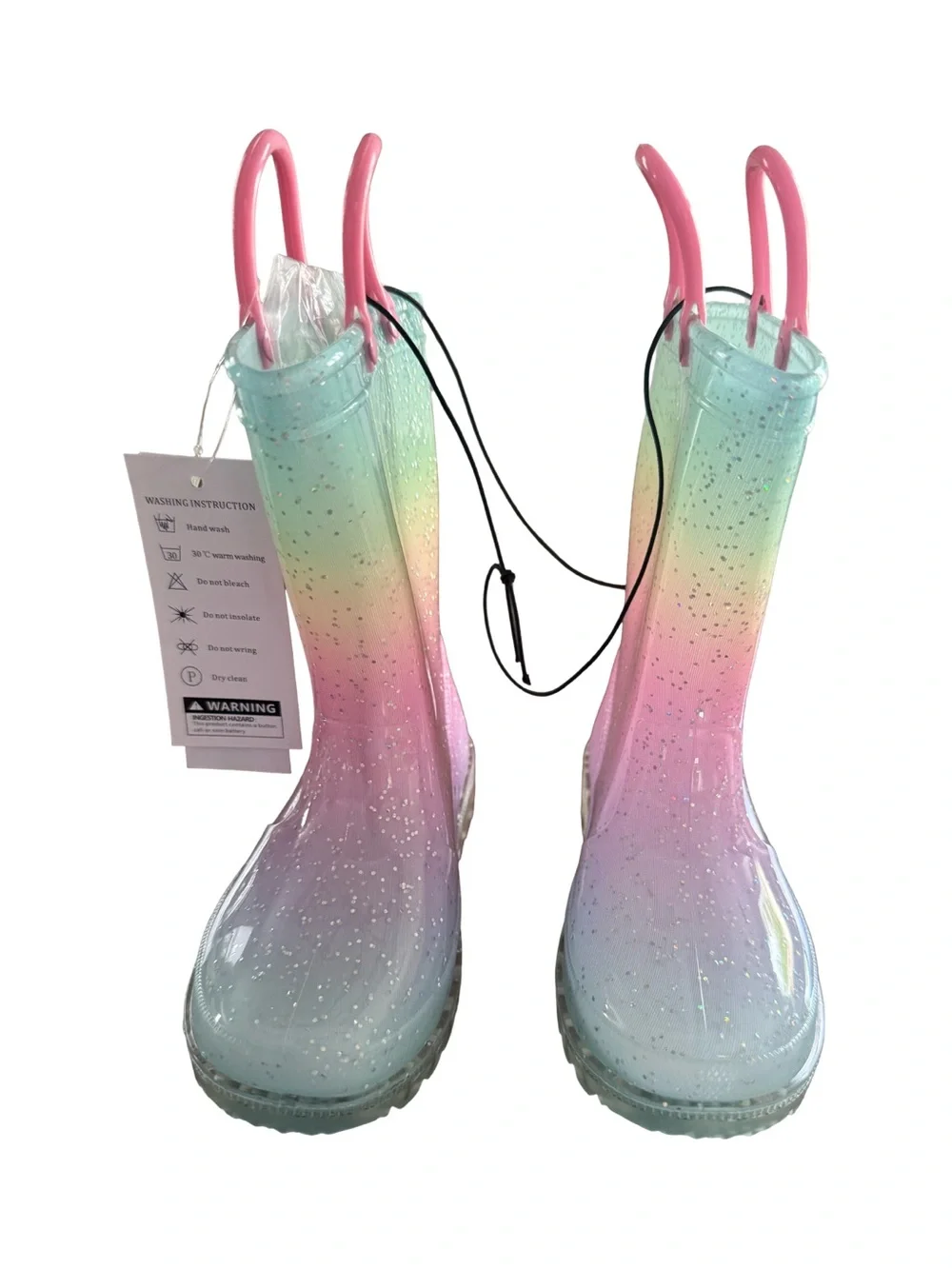 Euxterpa Toddler Light Up Rain Boots NWT Size 9
